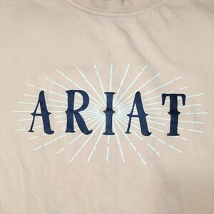 Ariat Light Pink Tee with Black and White Graphic